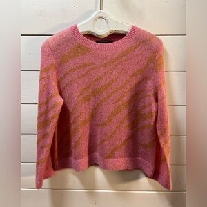 LUISA CERANO Pink Pattern Knit Sweater – Size 6